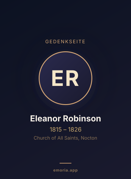 Gedenkportrait von Eleanor Robinson