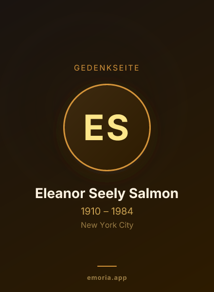 Gedenkportrait von Eleanor Seely Salmon