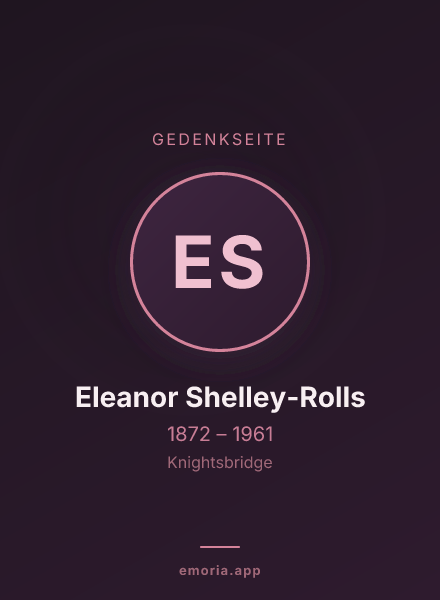 Gedenkportrait von Eleanor Shelley-Rolls