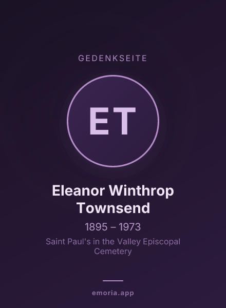 Gedenkportrait von Eleanor Winthrop Townsend