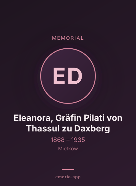 Memorial portrait of Eleanora, Gräfin Pilati von Thassul zu Daxberg