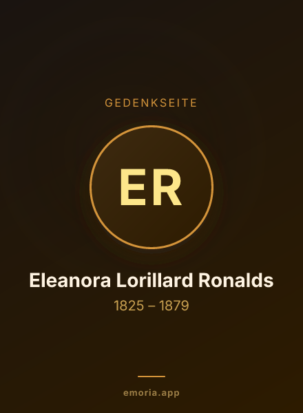 Gedenkportrait von Eleanora Lorillard Ronalds