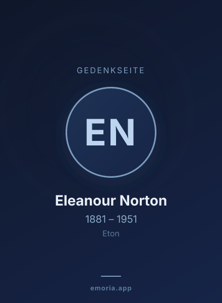Gedenkportrait von Eleanour Norton