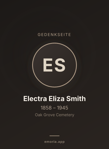 Gedenkportrait von Electra Eliza Smith