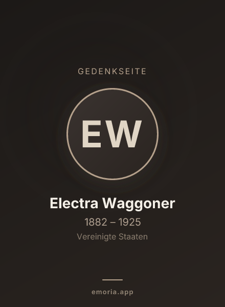 Gedenkportrait von Electra Waggoner