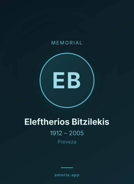 Memorial portrait of Eleftherios Bitzilekis