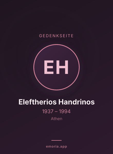 Gedenkportrait von Eleftherios Handrinos