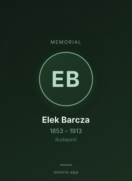 Memorial portrait of Elek Barcza