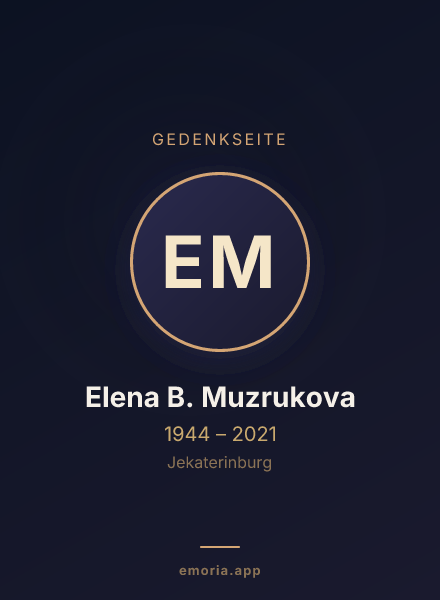 Gedenkportrait von Elena B. Muzrukova