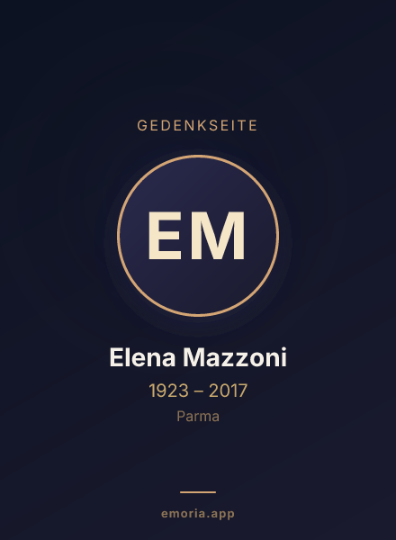 Gedenkportrait von Elena Mazzoni