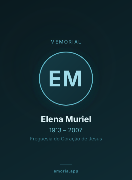 Memorial portrait of Elena Muriel