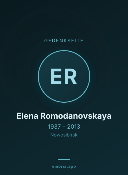 Gedenkportrait von Elena Romodanovskaya