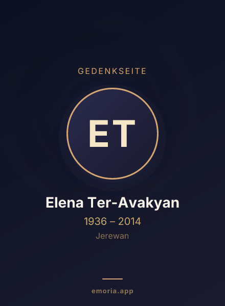Gedenkportrait von Elena Ter-Avakyan