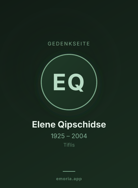 Gedenkportrait von Elene Qipschidse