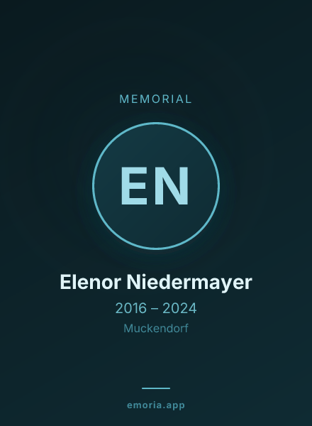 Memorial portrait of Elenor Niedermayer