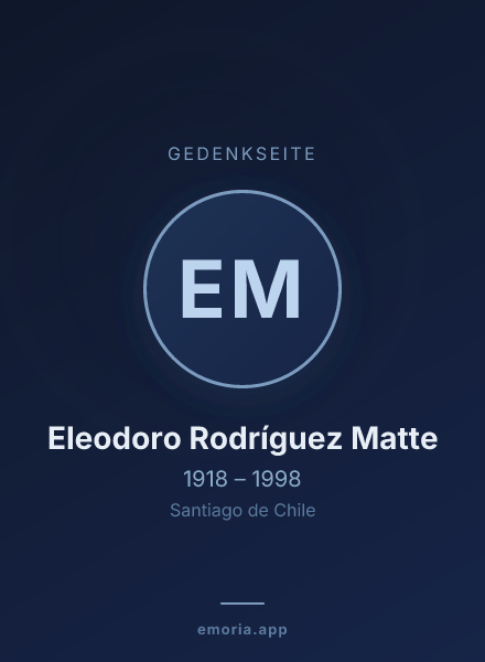 Gedenkportrait von Eleodoro Rodríguez Matte