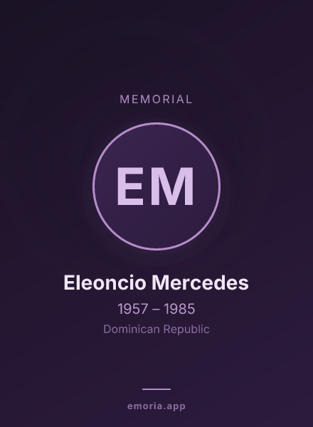 Memorial portrait of Eleoncio Mercedes