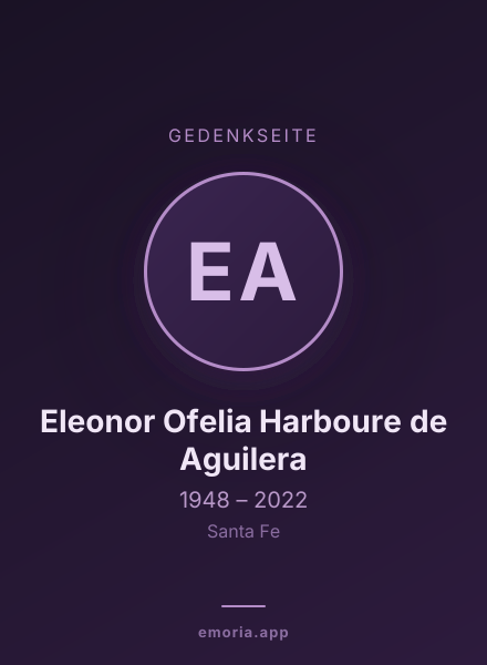 Gedenkportrait von Eleonor Ofelia Harboure de Aguilera