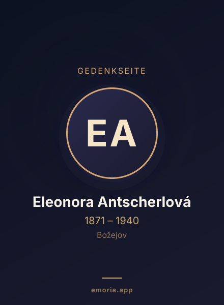 Gedenkportrait von Eleonora Antscherlová