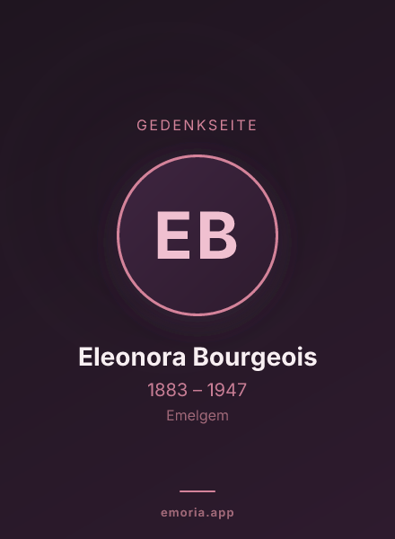 Gedenkportrait von Eleonora Bourgeois