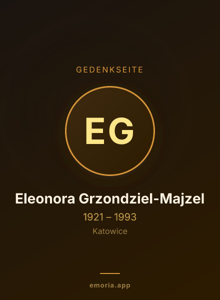 Gedenkportrait von Eleonora Grzondziel-Majzel