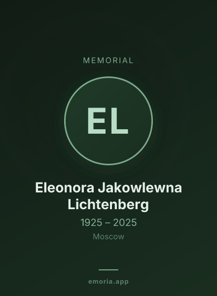 Memorial portrait of Eleonora Jakowlewna Lichtenberg