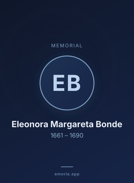 Memorial portrait of Eleonora Margareta Bonde