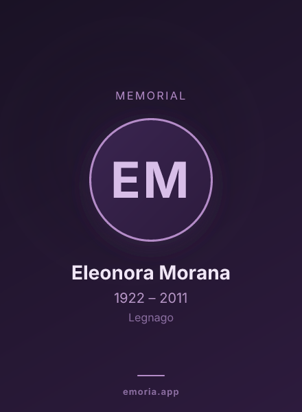 Memorial portrait of Eleonora Morana