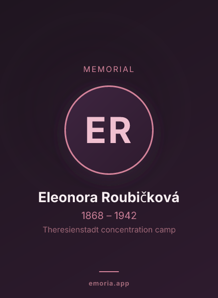 Memorial portrait of Eleonora Roubičková