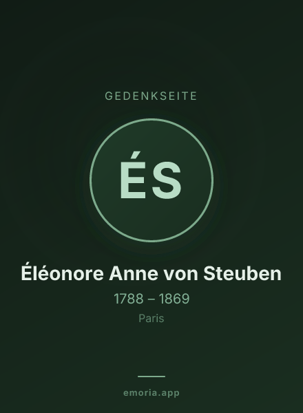 Gedenkportrait von Éléonore Anne von Steuben
