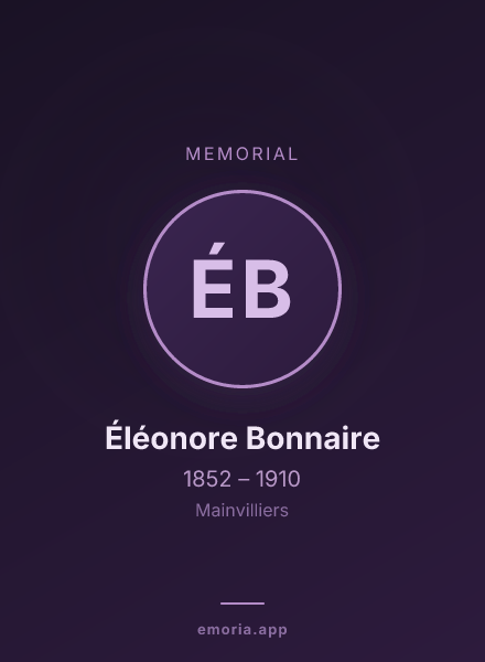 Memorial portrait of Éléonore Bonnaire