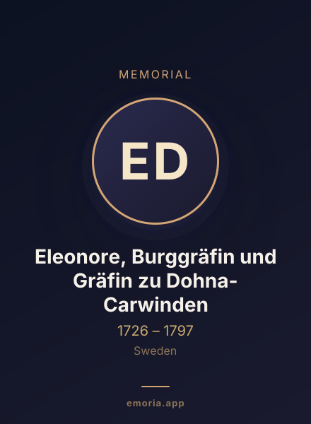 Memorial portrait of Eleonore, Burggräfin und Gräfin zu Dohna-Carwinden