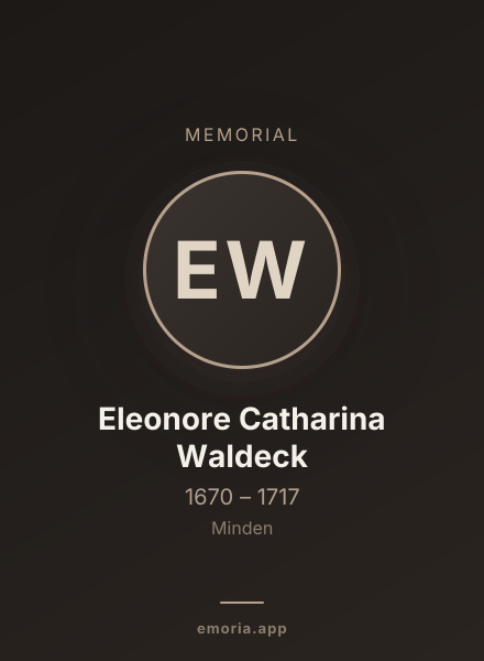 Memorial portrait of Eleonore Catharina Waldeck