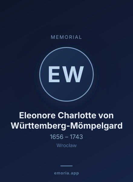 Memorial portrait of Eleonore Charlotte von Württemberg-Mömpelgard