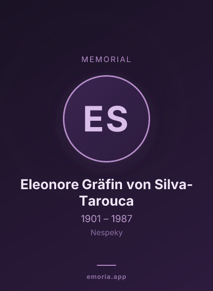 Memorial portrait of Eleonore Gräfin von Silva-Tarouca