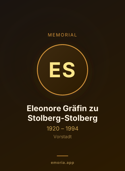Memorial portrait of Eleonore Gräfin zu Stolberg-Stolberg