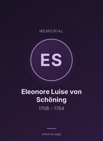 Memorial portrait of Eleonore Luise von Schöning