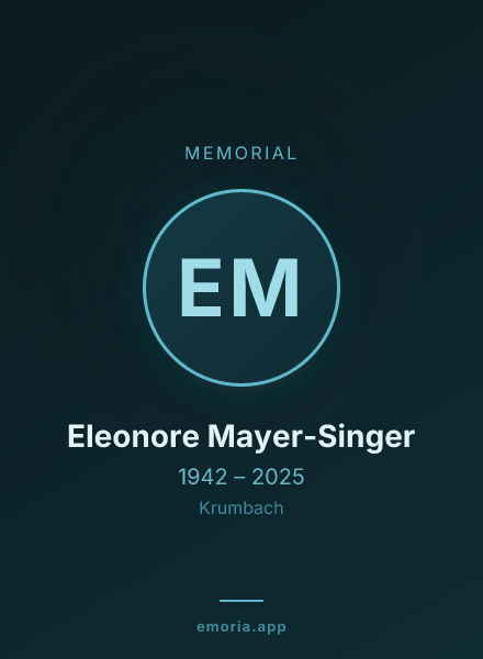 Memorial portrait of Eleonore Mayer-Singer