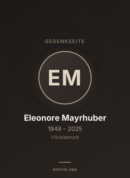 Gedenkportrait von Eleonore Mayrhuber
