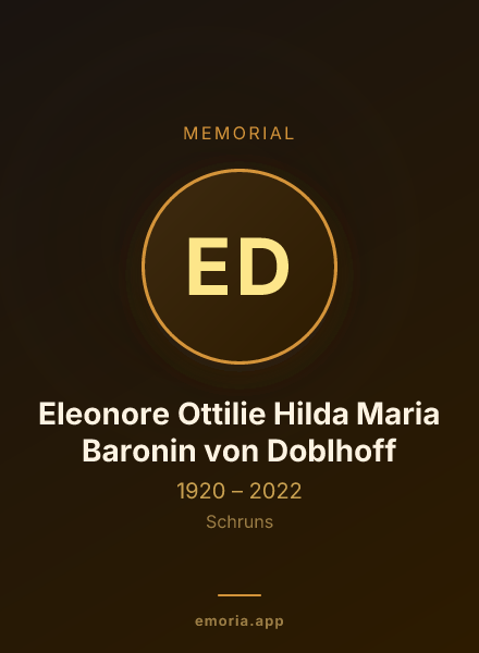Memorial portrait of Eleonore Ottilie Hilda Maria Baronin von Doblhoff