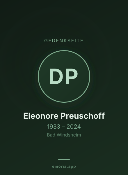 Gedenkportrait von Dr. Eleonore Preuschoff