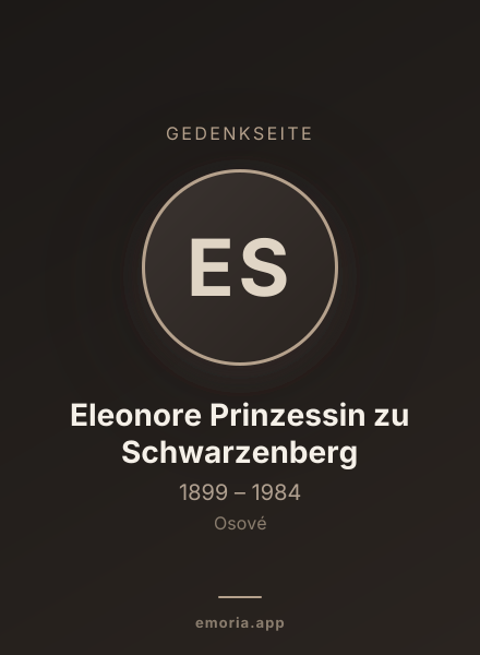Gedenkportrait von Eleonore Prinzessin zu Schwarzenberg