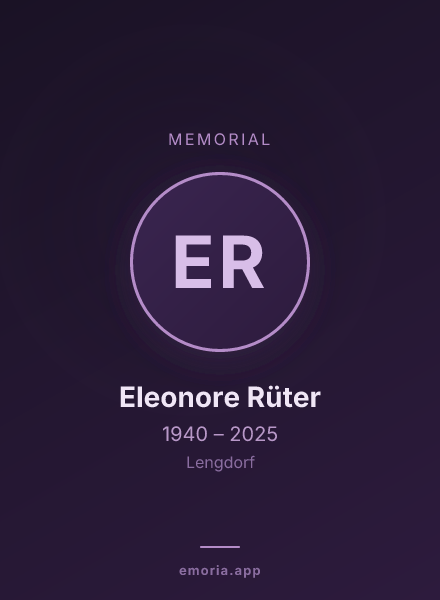 Memorial portrait of Eleonore Rüter