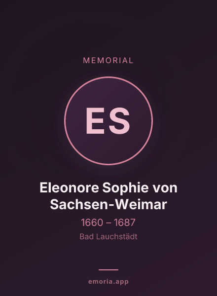 Memorial portrait of Eleonore Sophie von Sachsen-Weimar