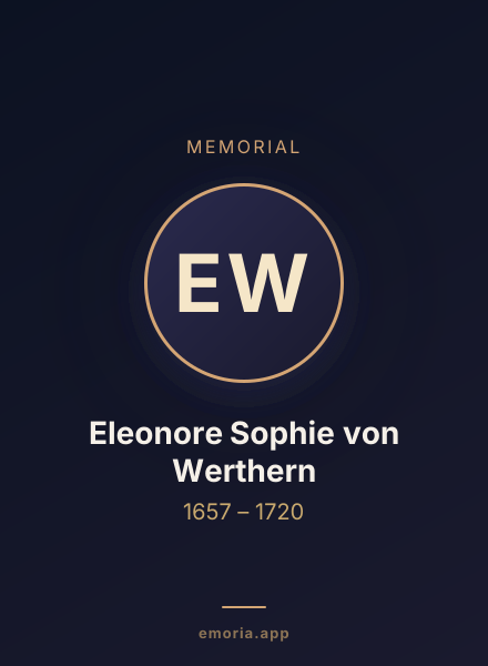 Memorial portrait of Eleonore Sophie von Werthern
