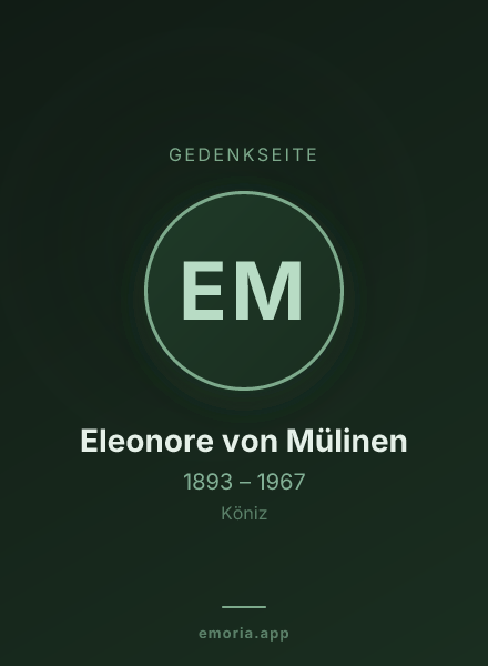 Gedenkportrait von Eleonore von Mülinen