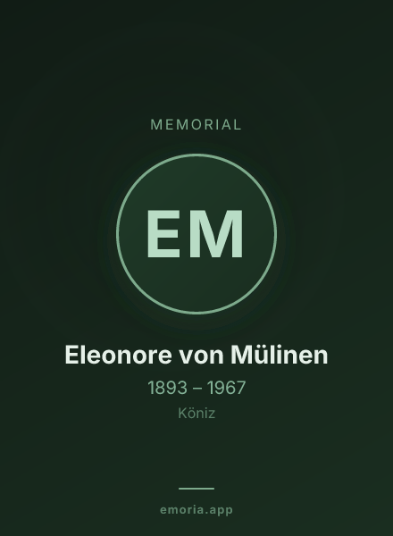 Memorial portrait of Eleonore von Mülinen