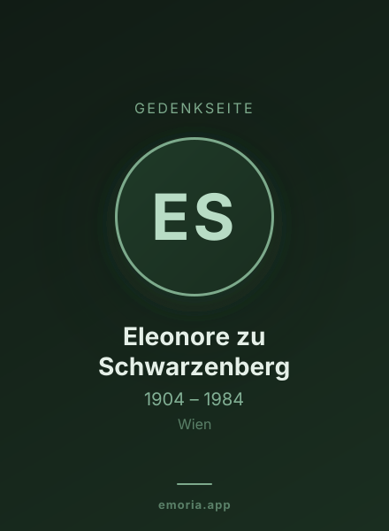 Gedenkportrait von Eleonore zu Schwarzenberg