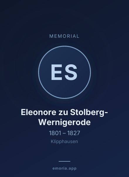 Memorial portrait of Eleonore zu Stolberg-Wernigerode