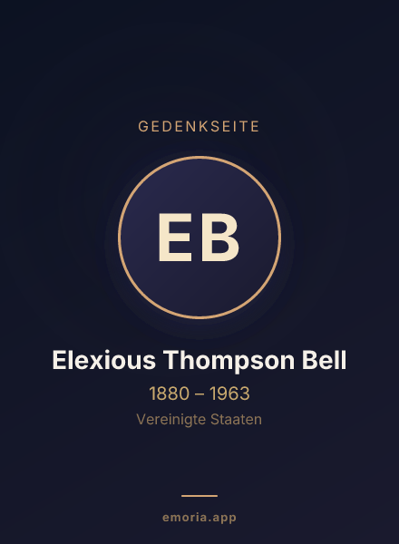 Gedenkportrait von Elexious Thompson Bell